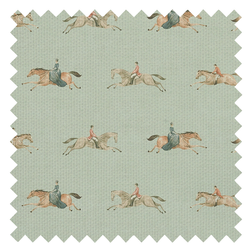At The Races Fabric in Laurel Green