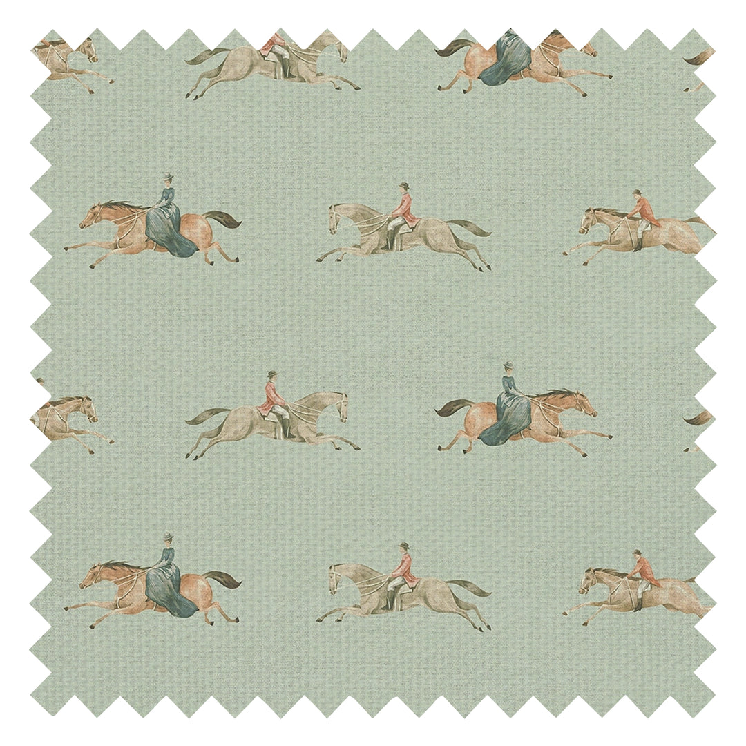 At The Races Fabric in Laurel Green