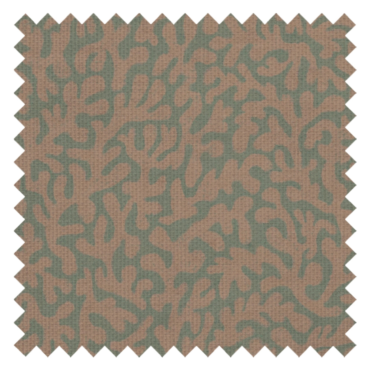 Coral Cove Fabric in Autumn Spice and Rustic Green