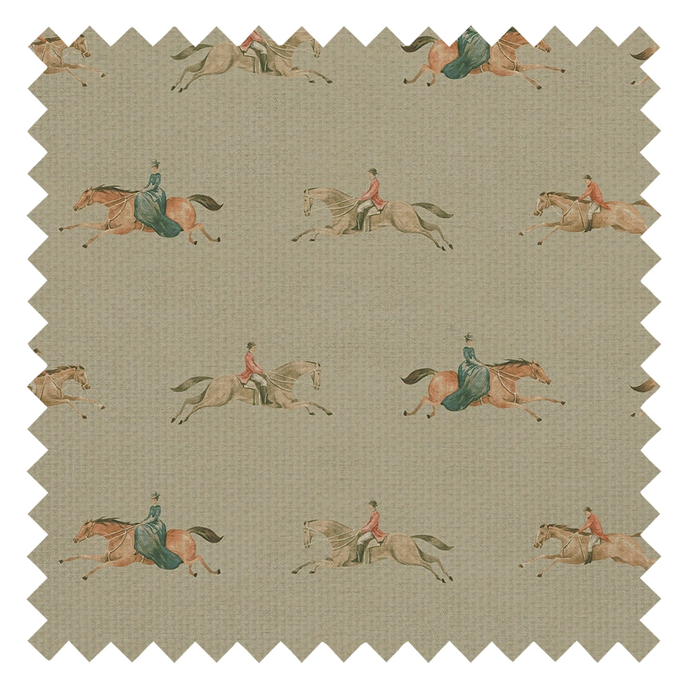 At The Races Fabric in Warm Grey