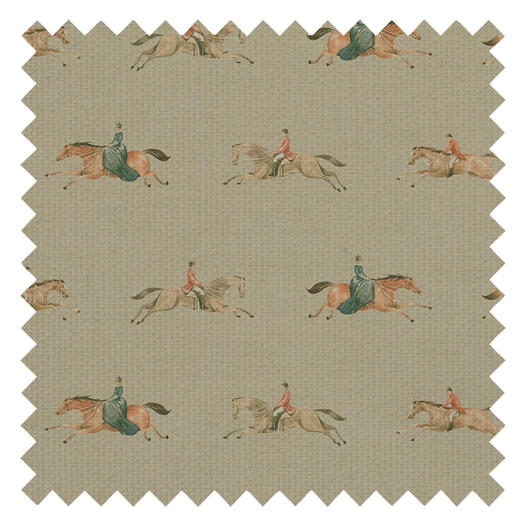 At The Races Fabric in Warm Grey