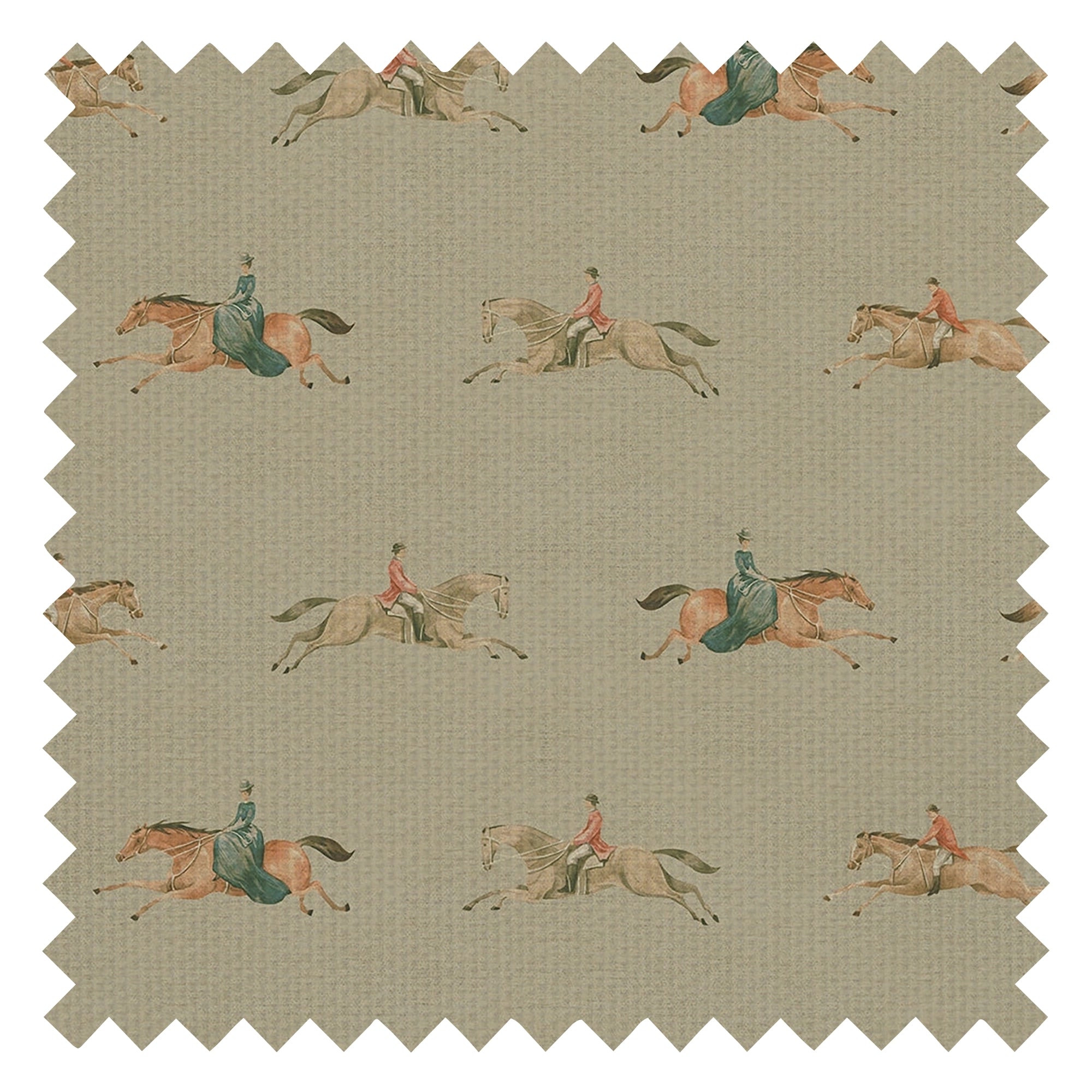 At The Races Fabric in Warm Grey