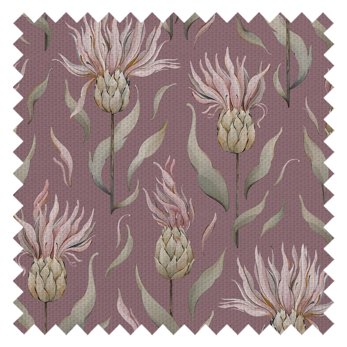 Thistle Royale Fabric in French Mauve