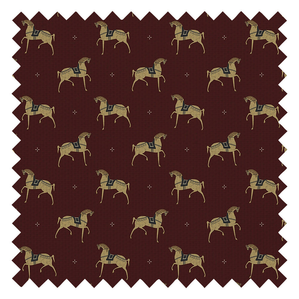 Seabiscuit Fabric in Garnet