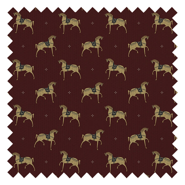 Seabiscuit Fabric in Garnet