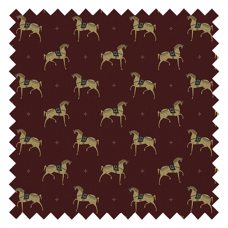 Seabiscuit Fabric in Garnet