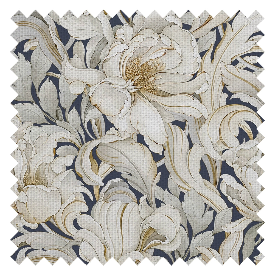 Lily of the Manor Fabric in Classic Navy