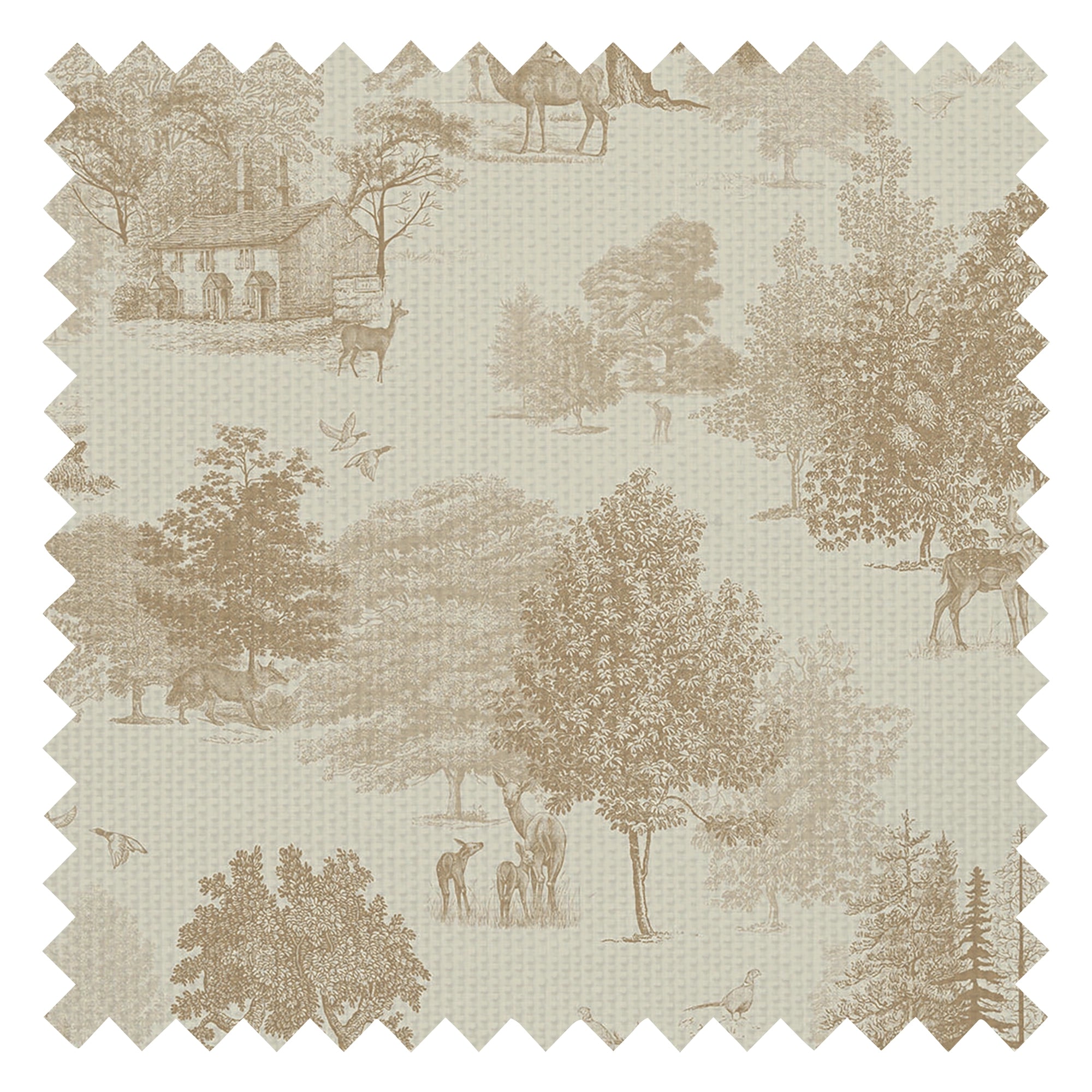 Toile De Jouy Fabric in Sandstorm