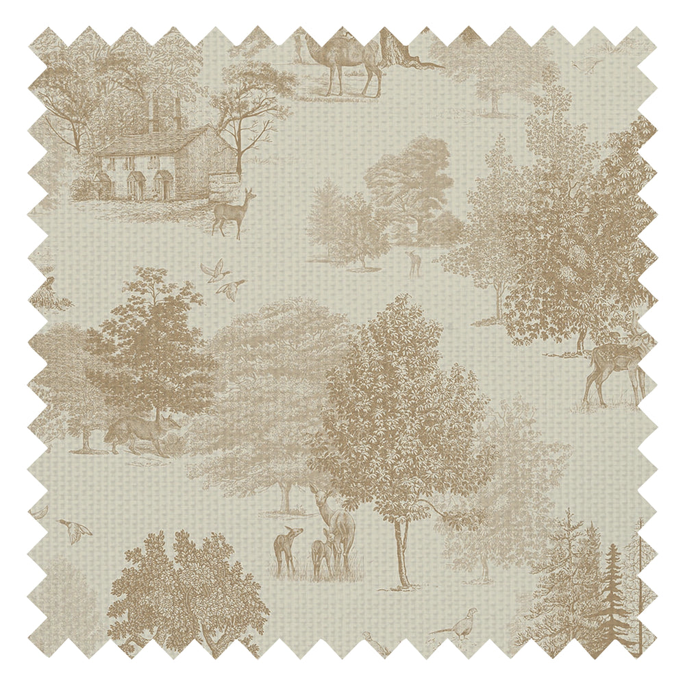 Toile De Jouy Fabric in Sandstorm