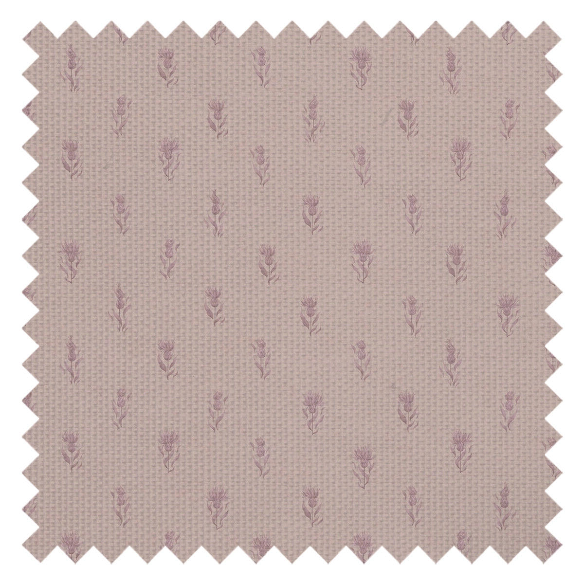 Wee Thistle Fabric in French Mauve on Vintage Rose