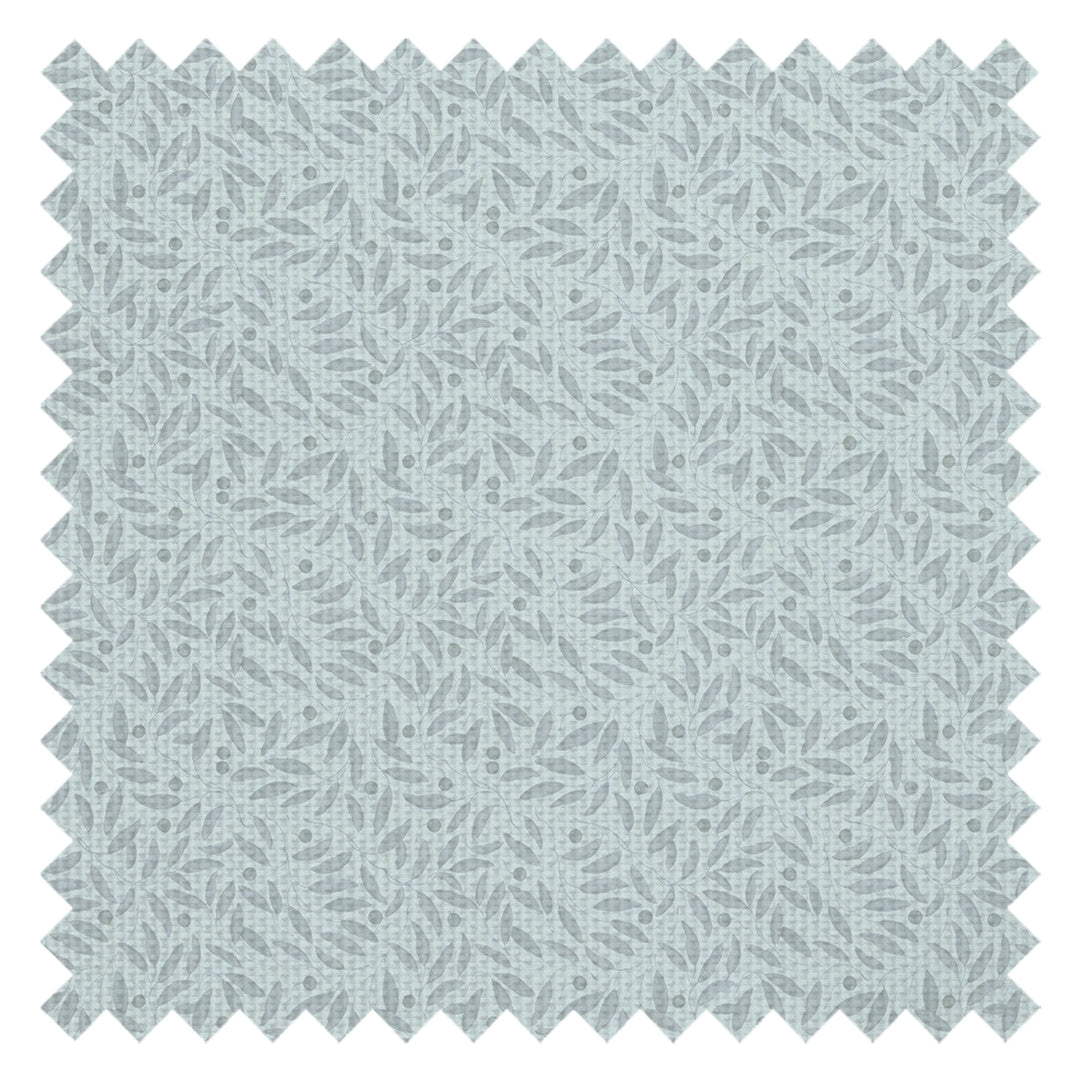 Whispering Leaves Fabric in Duck Egg
