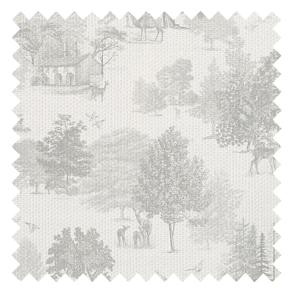 Toile De Jouy Fabric in Greige