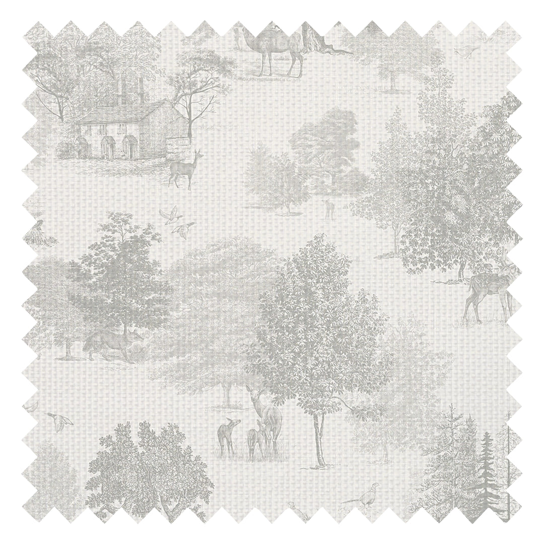 Toile De Jouy Fabric in Greige