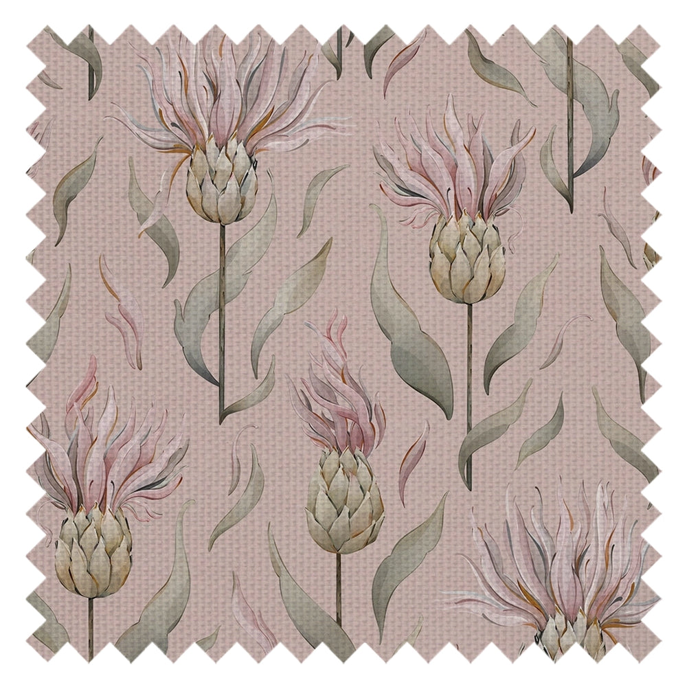 Thistle Royale Fabric in Dusty Pink