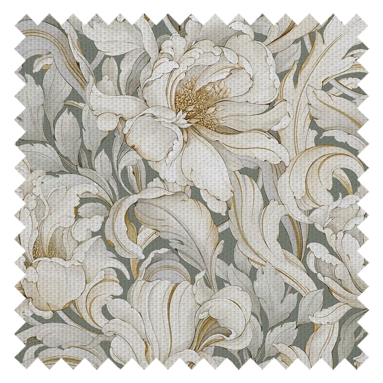 Lily of the Manor Fabric in Wild Nettle Green