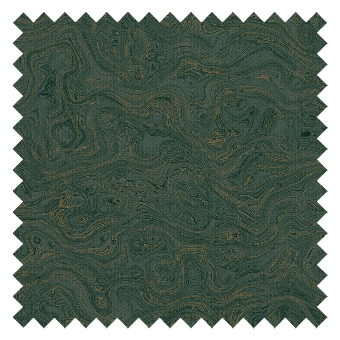 Rockpool Marble Fabric in Rustic Green