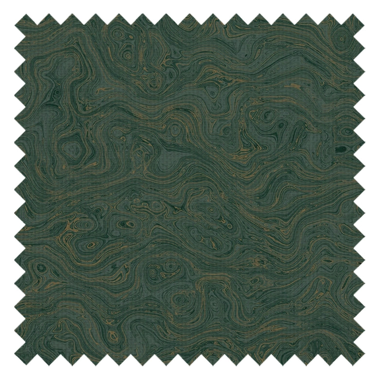 Rockpool Marble Fabric in Rustic Green