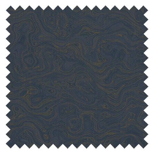 Rockpool Marble Fabric in Classic Navy