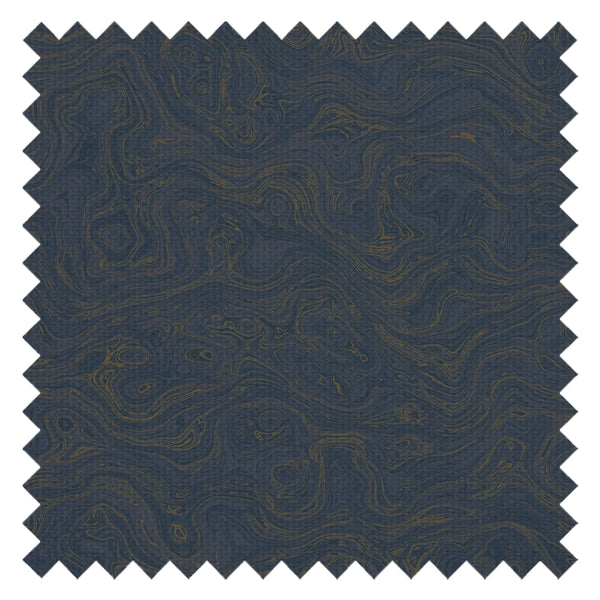 Rockpool Marble Fabric in Classic Navy
