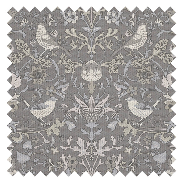 Garden Visitors Fabric in Earl Blue and Vintage Cream on Earl Grey