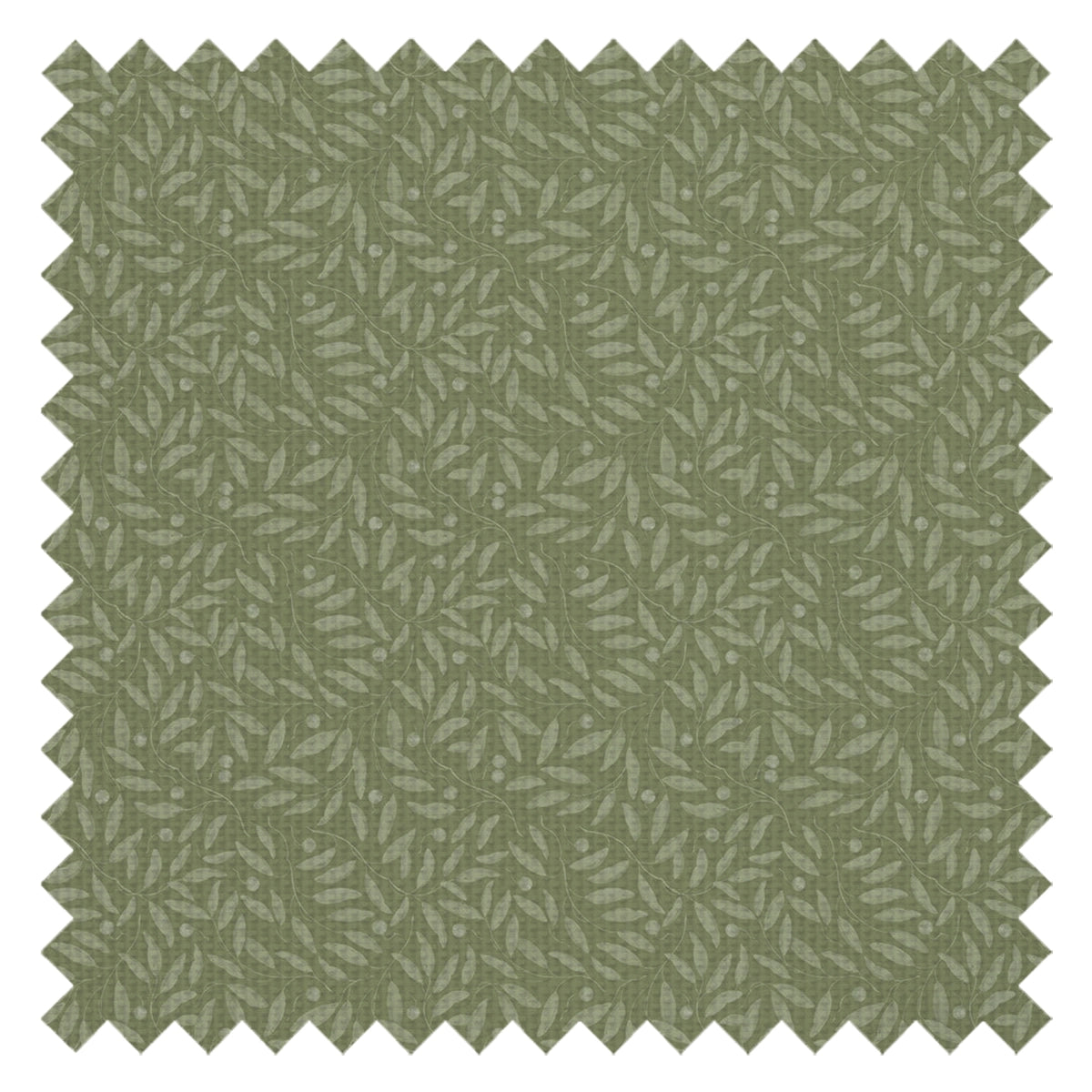Whispering Leaves Fabric in Olive Tree