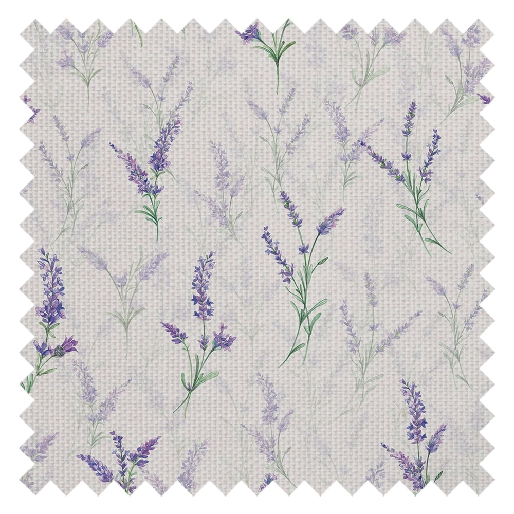 Lavender Meadow Fabric in Vintage Cream