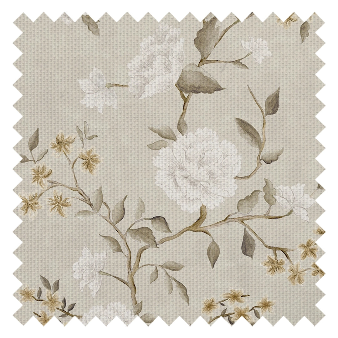 Summer in Peony Park Fabric in Golden Neutrals