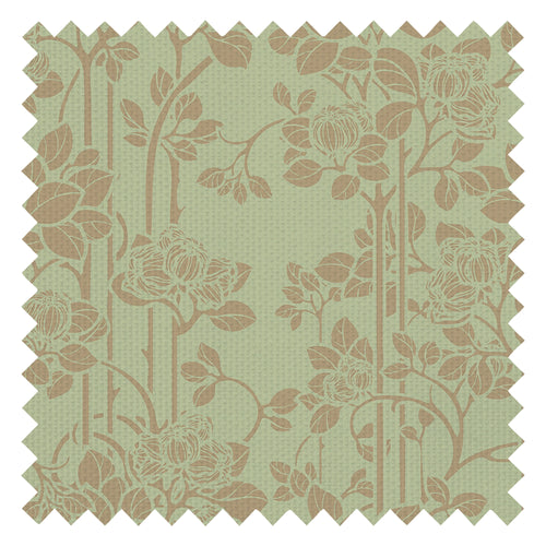 Garden Trellis Fabric in Olive and Gold