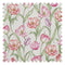 Tulip Fabric in Red, Pink and Purple on Vintage Cream