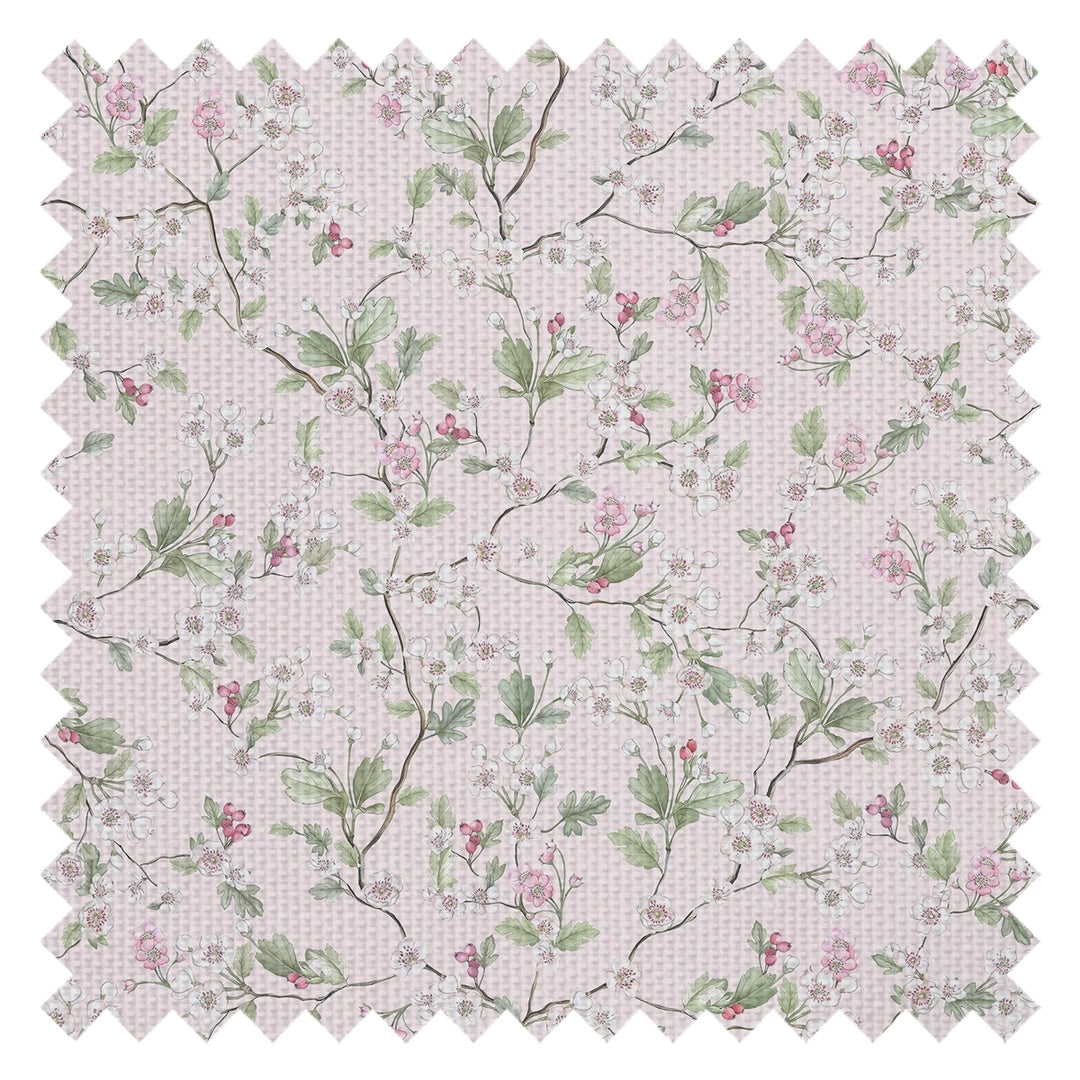 Hawthorn Blossom Fabric in Soft Pink