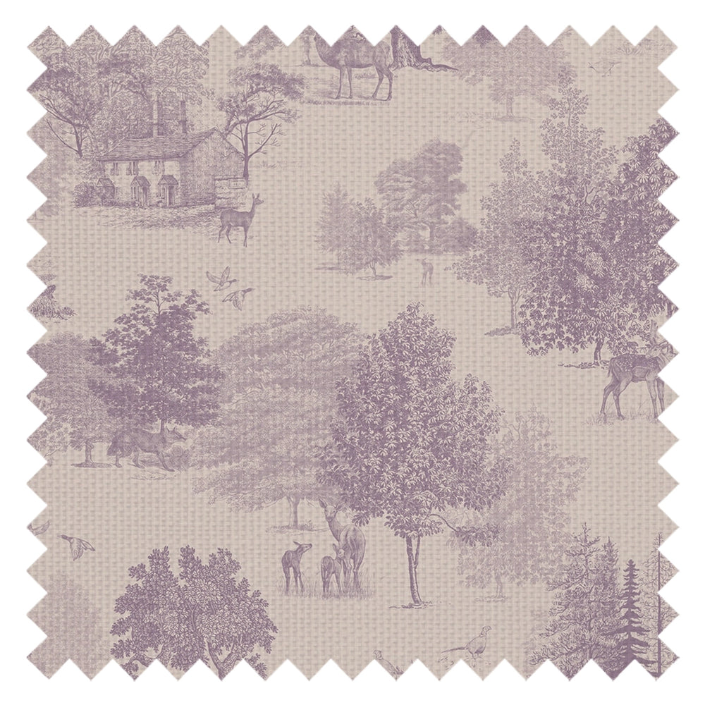 Toile De Jouy Fabric in Lavender
