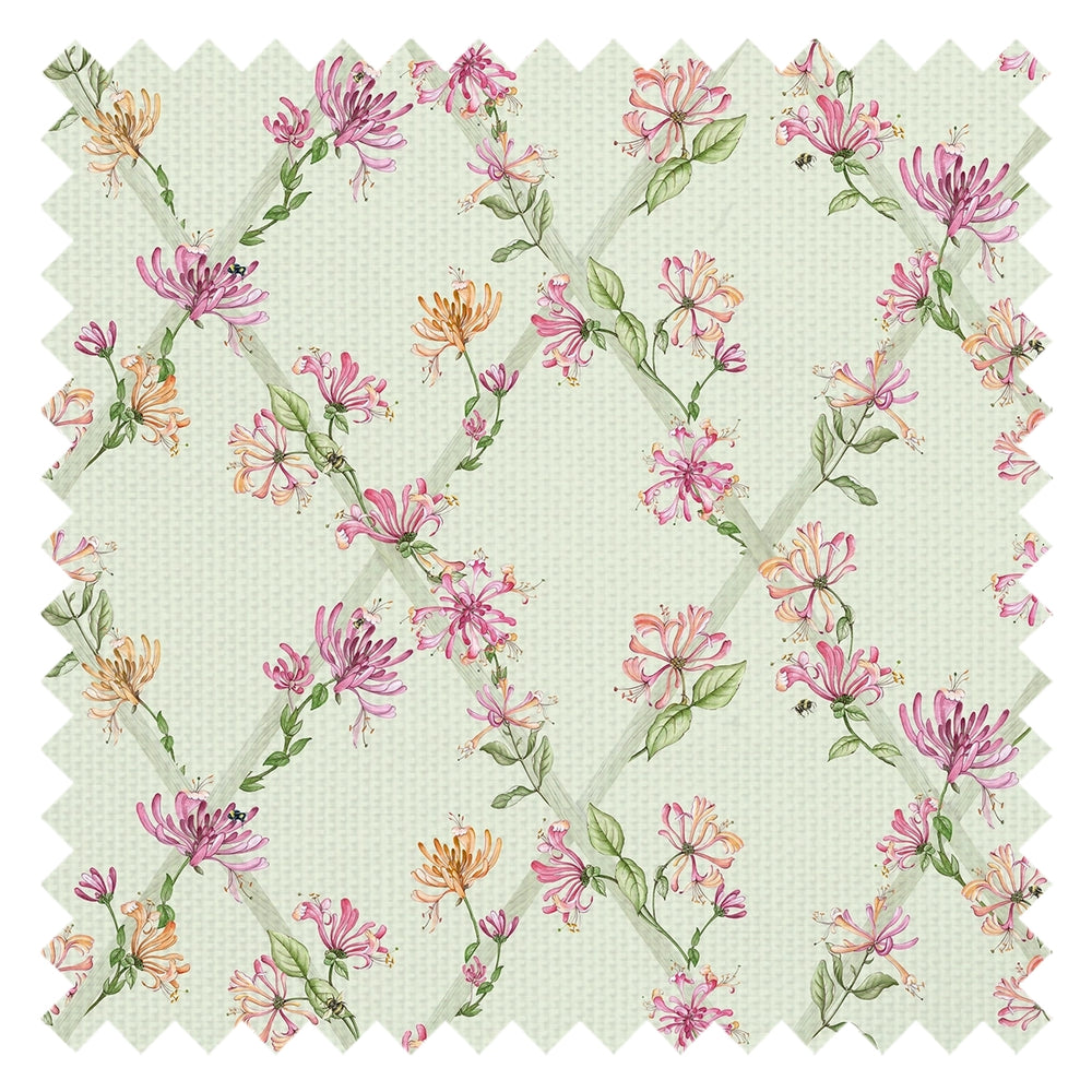 Honeysuckle Fabric in Sage Green