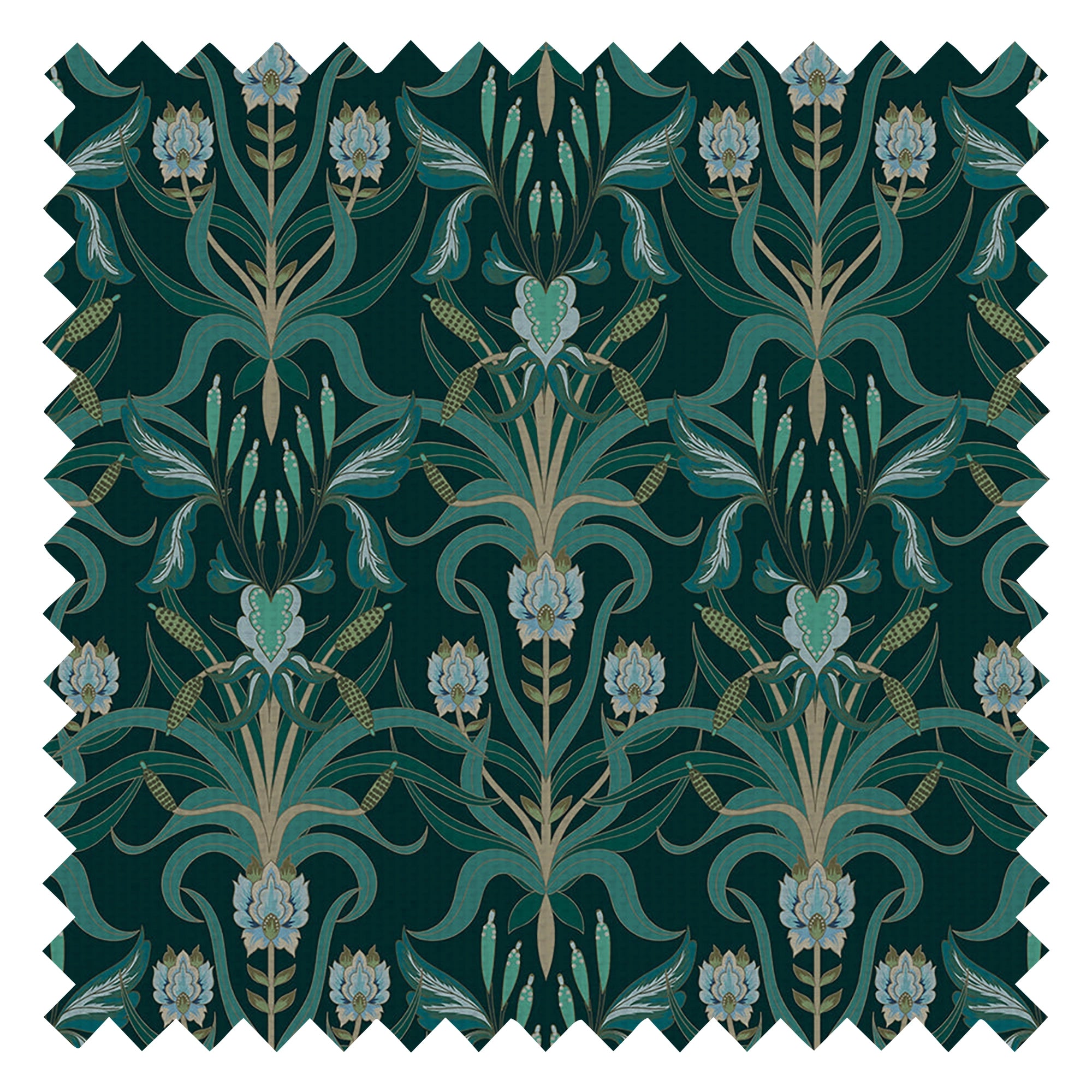 Versailles Fabric in Shades of Teal and Mineral