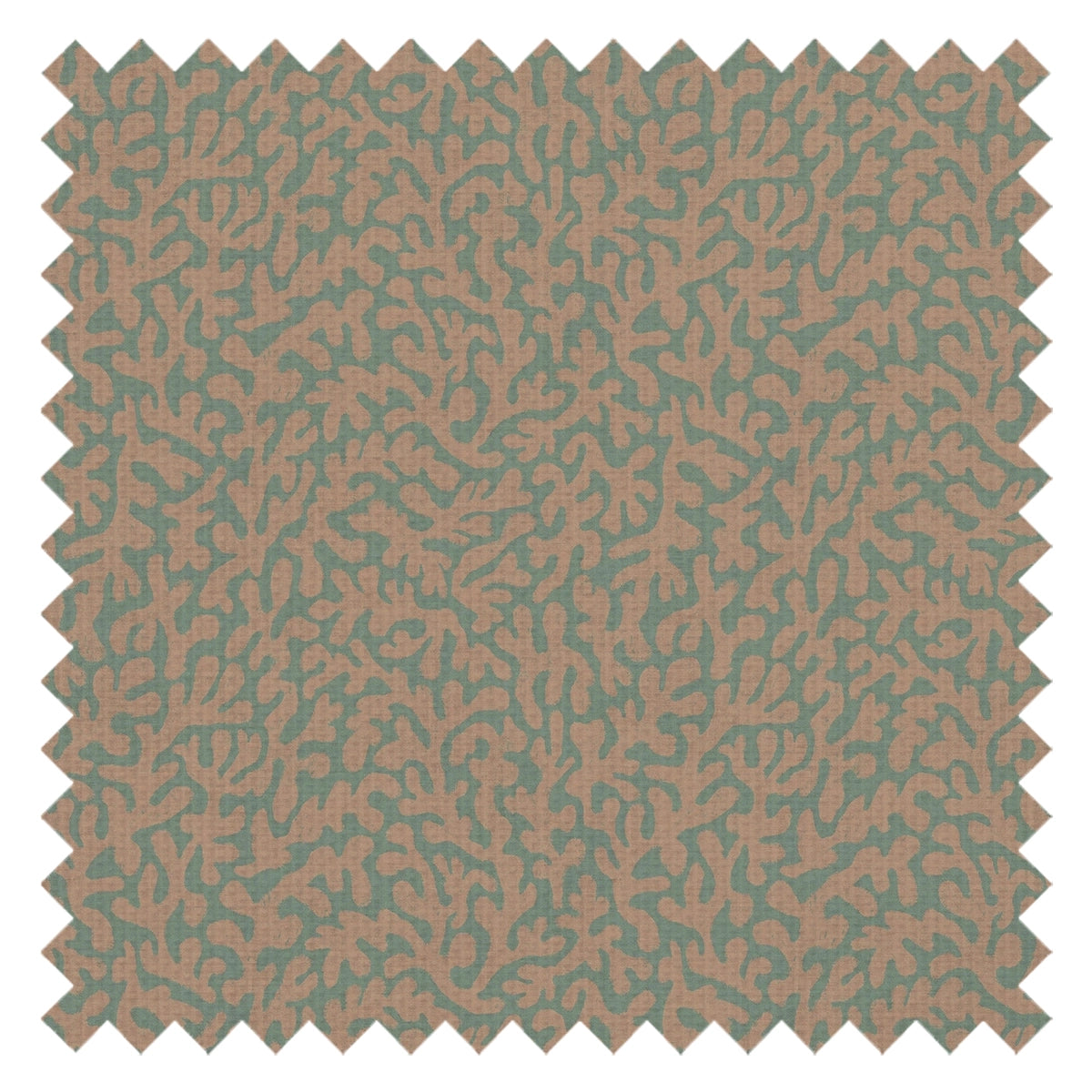 Petite Coral Cove Fabric in Autumn Spice and Rustic Green