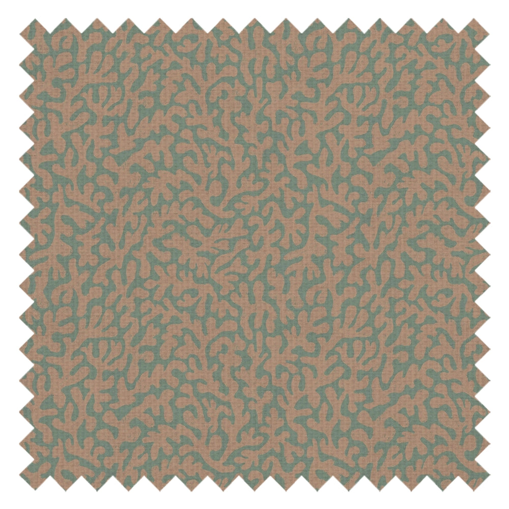 Petite Coral Cove Fabric in Autumn Spice and Rustic Green
