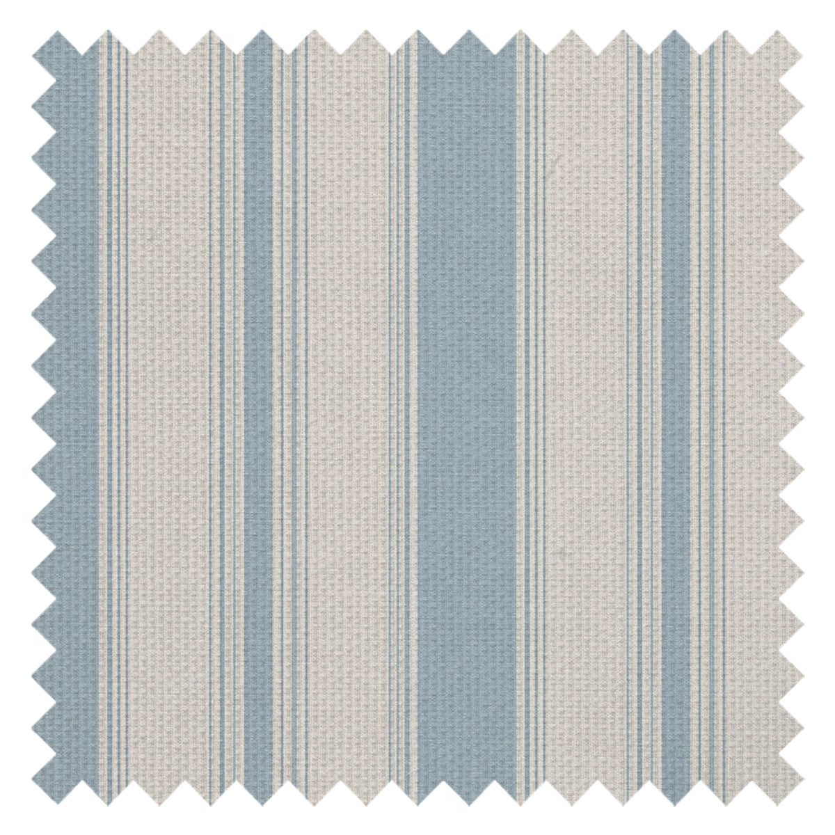 Heritage Stripe Fabric in Mineral and Vintage Cream