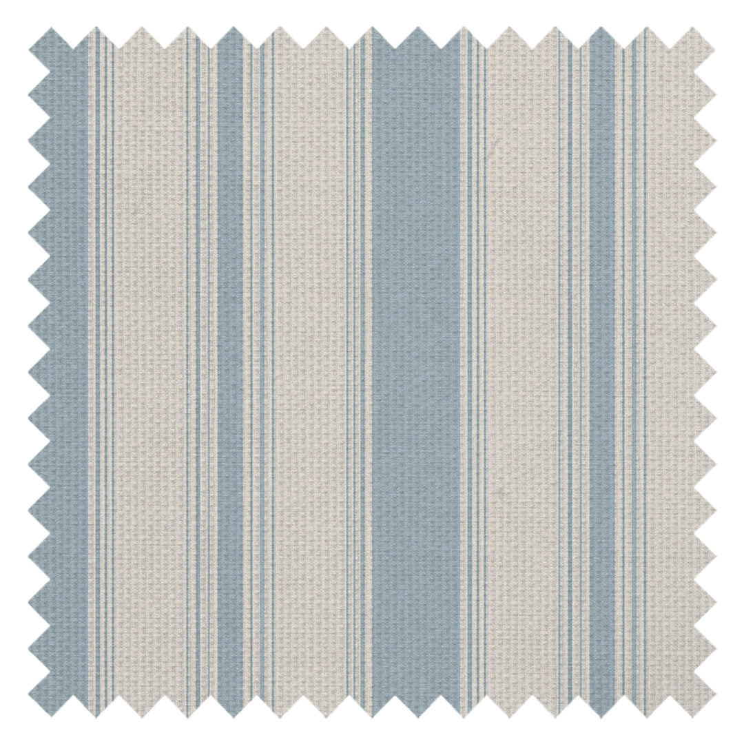 Heritage Stripe Fabric in Mineral and Vintage Cream