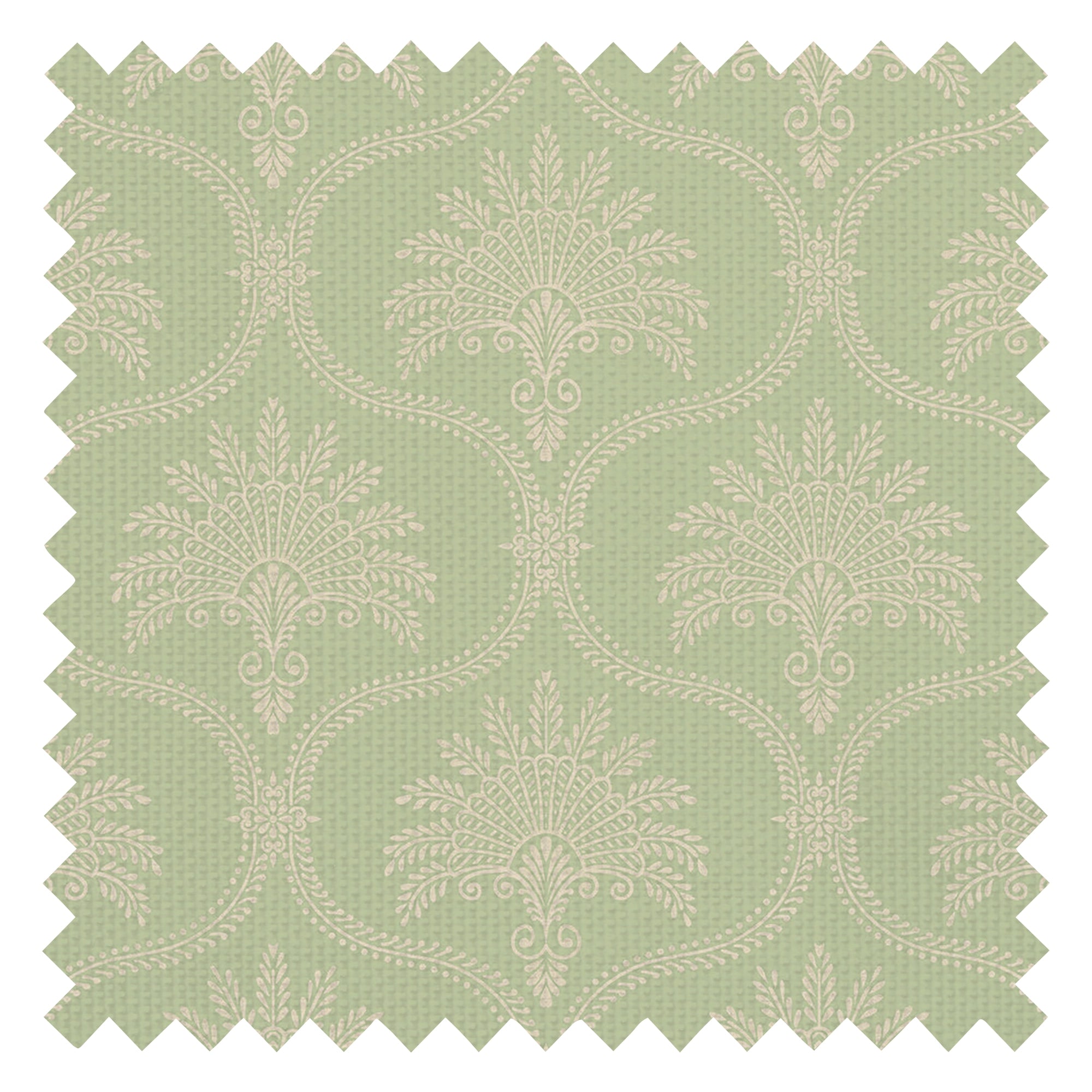 Massena Palace Fabric in Olive and Vintage Cream