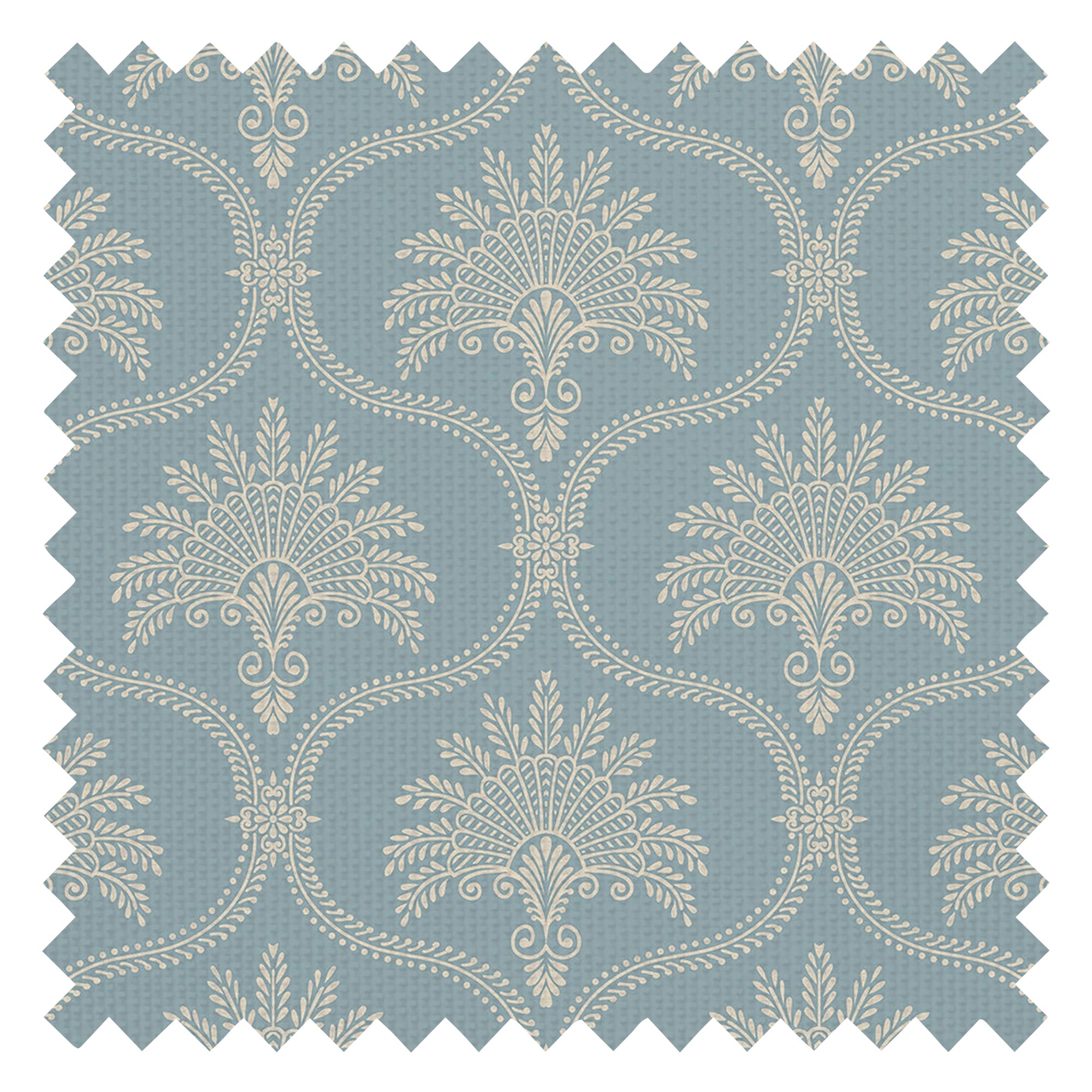 Massena Palace Fabric in Mineral and Vintage Cream