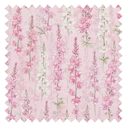 Delphinium Fabric in Pink