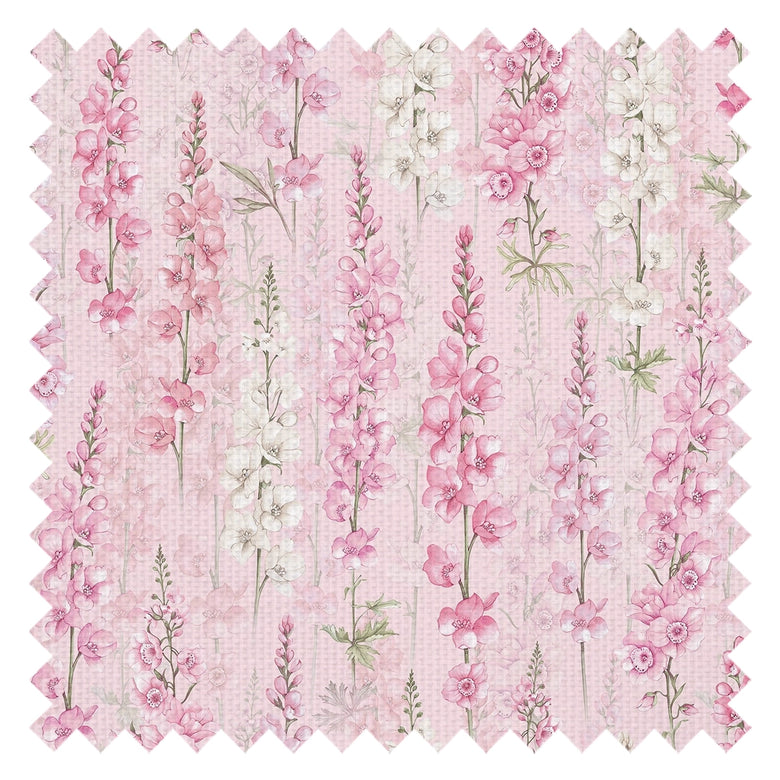 Delphinium Fabric in Pink