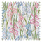 Gladioli Fabric in Spring Pinks and Blues