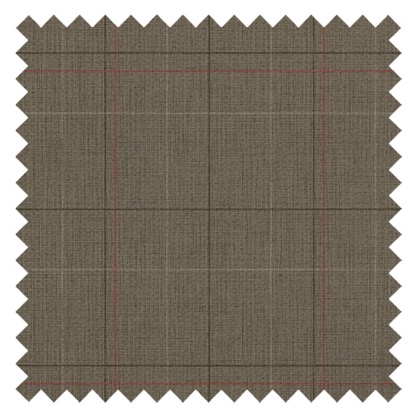 Royal Check Fabric in Heather Green, Bracken Green and Red