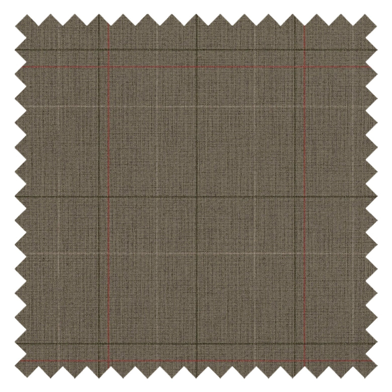 Royal Check Fabric in Heather Green, Bracken Green and Red