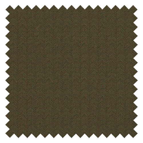 Royal Herringbone Fabric in Bracken Green