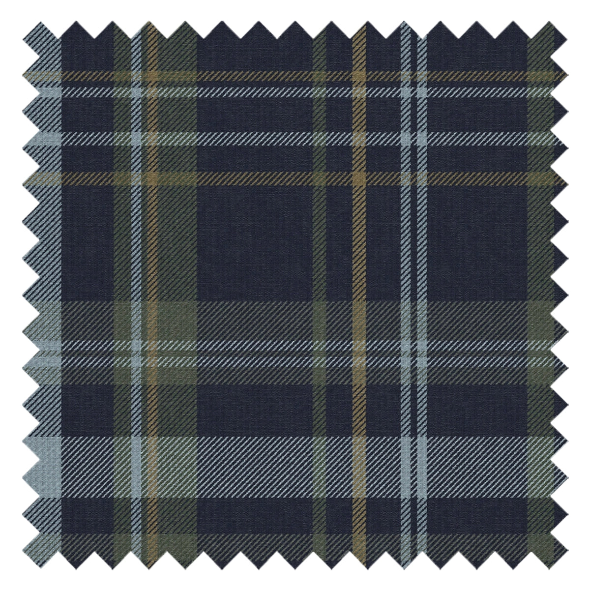 Heritage Tartan Fabric in Egyptian Blue & Mineral
