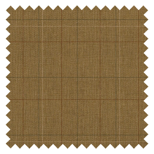 Royal Check Fabric in Toasted Caramel, Hazelnut and Green