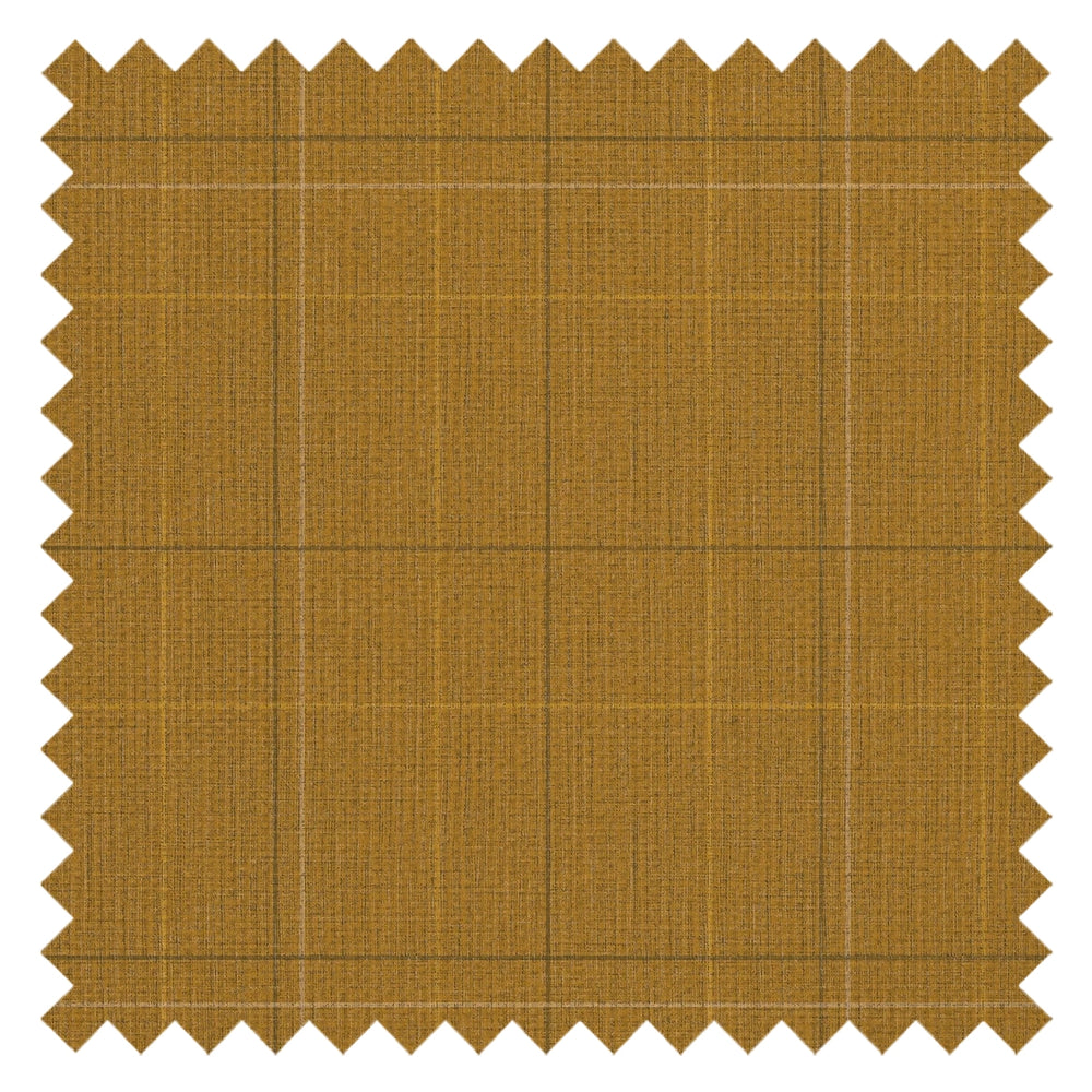 Royal Check Fabric in Mustard, Rich Olive and Yellow