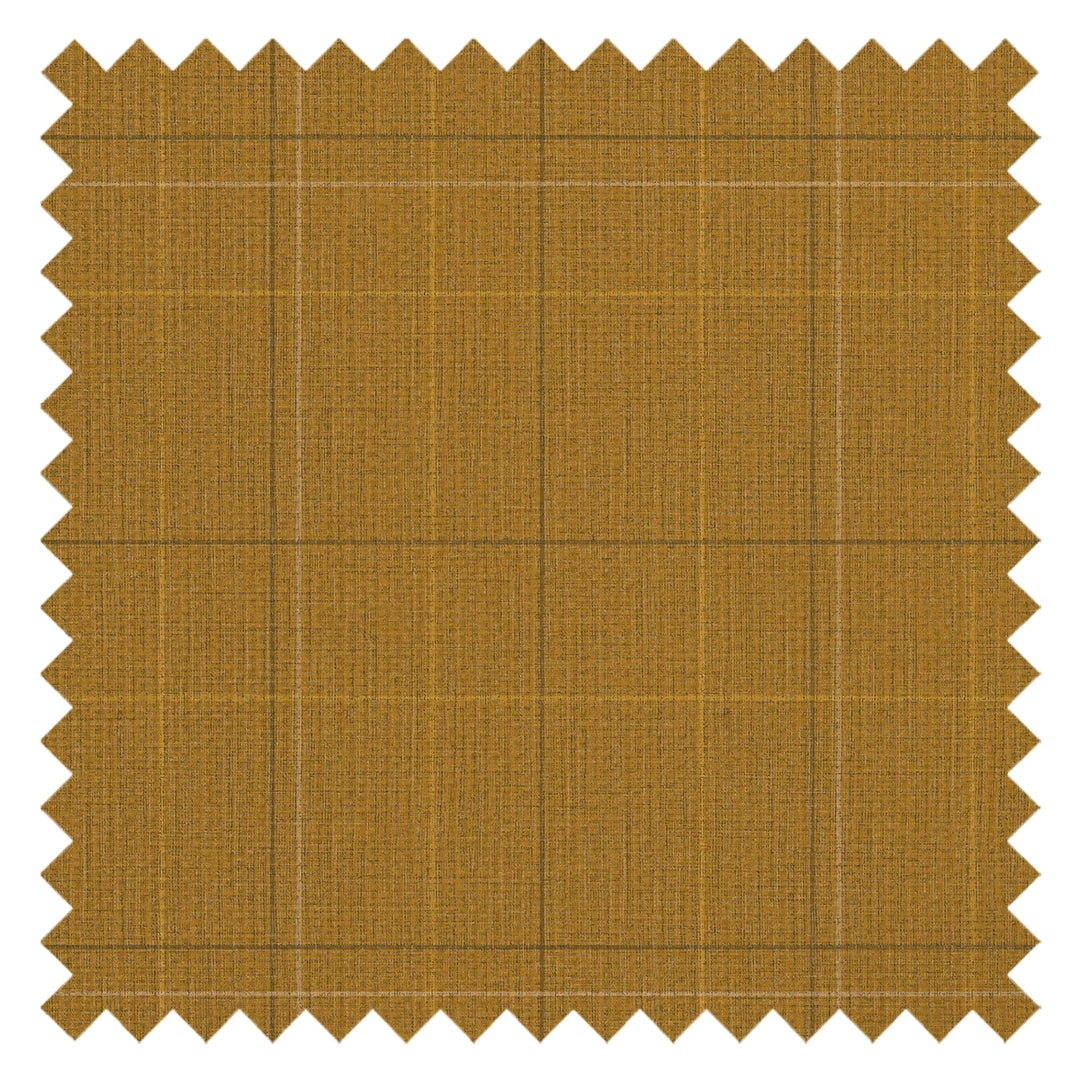 Royal Check Fabric in Mustard, Rich Olive and Yellow