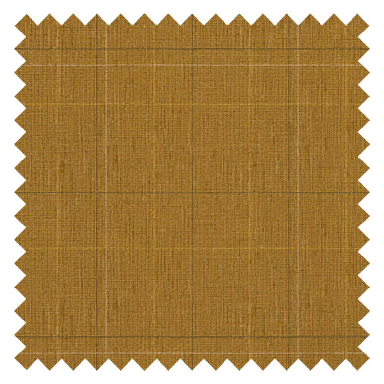 Royal Check Fabric in Mustard, Rich Olive and Yellow